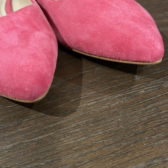 Marc Fisher Ltd. Pink Suede Pointed Toe Flats, 10 - Picture 3 of 6